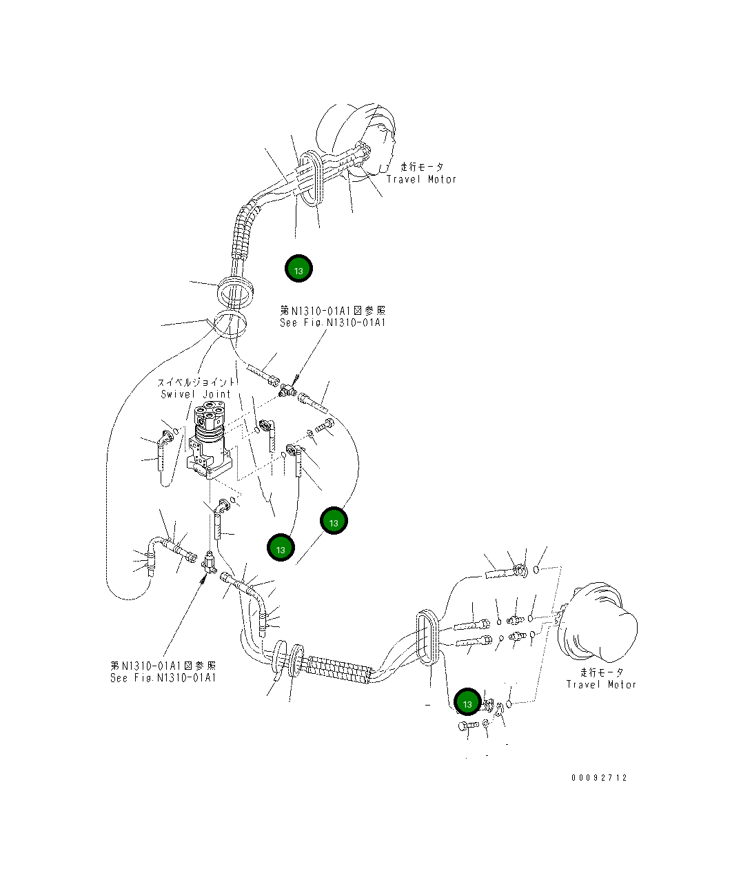 Шланг 208-62-62761 Komatsu