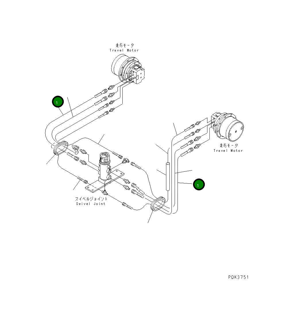 Шланг 07183-00413 Komatsu