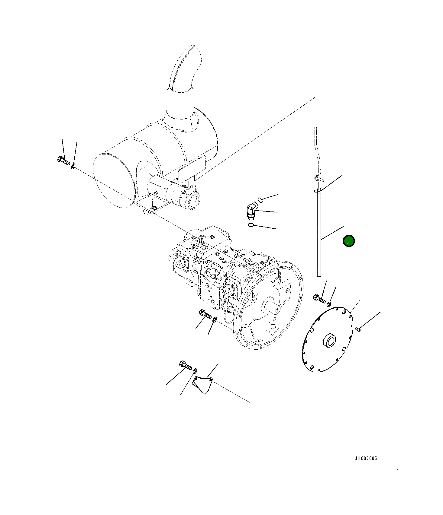 Шланг 0726020950 Komatsu