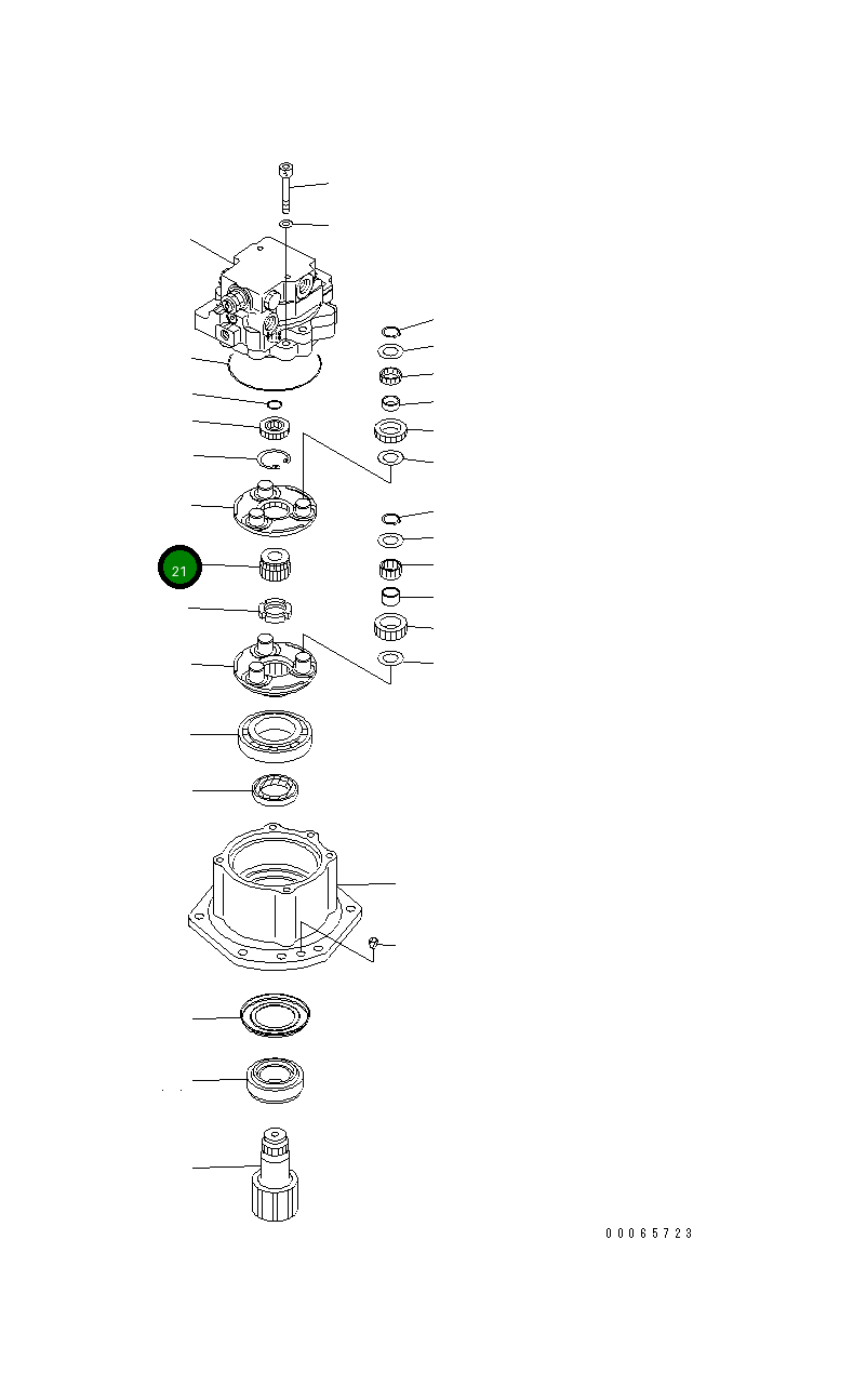 Шестерня 22L-26-22220 Komatsu