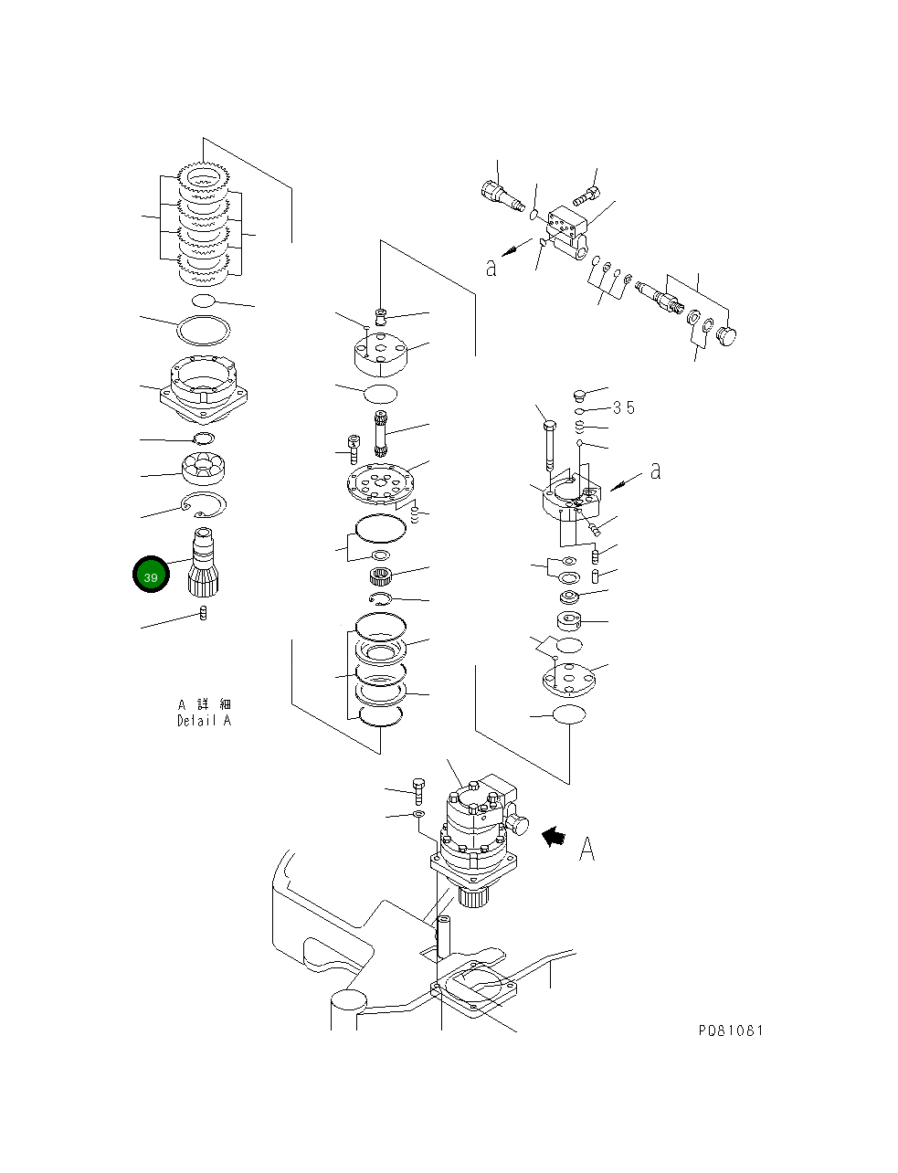 Шестерня YM172175-73660 Komatsu