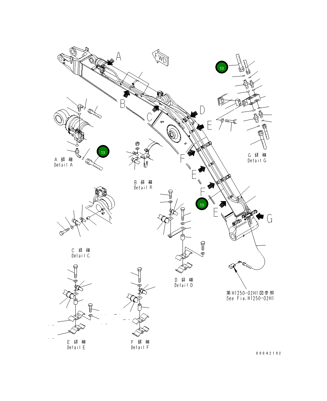 Шланг 02762-00565 Komatsu