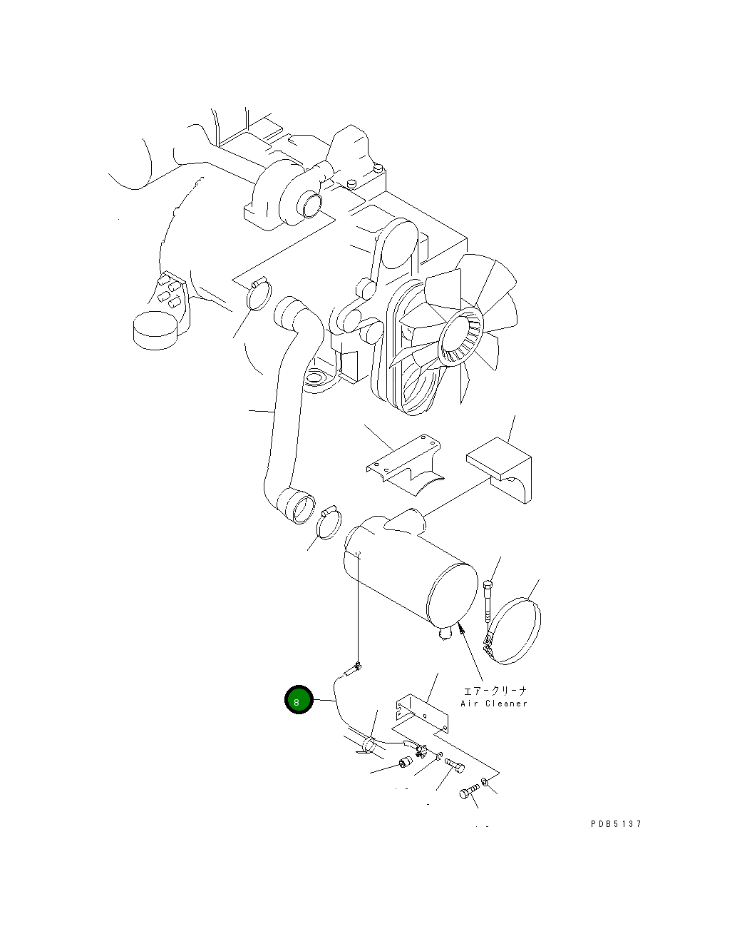 Шланг 08671-10080 Komatsu