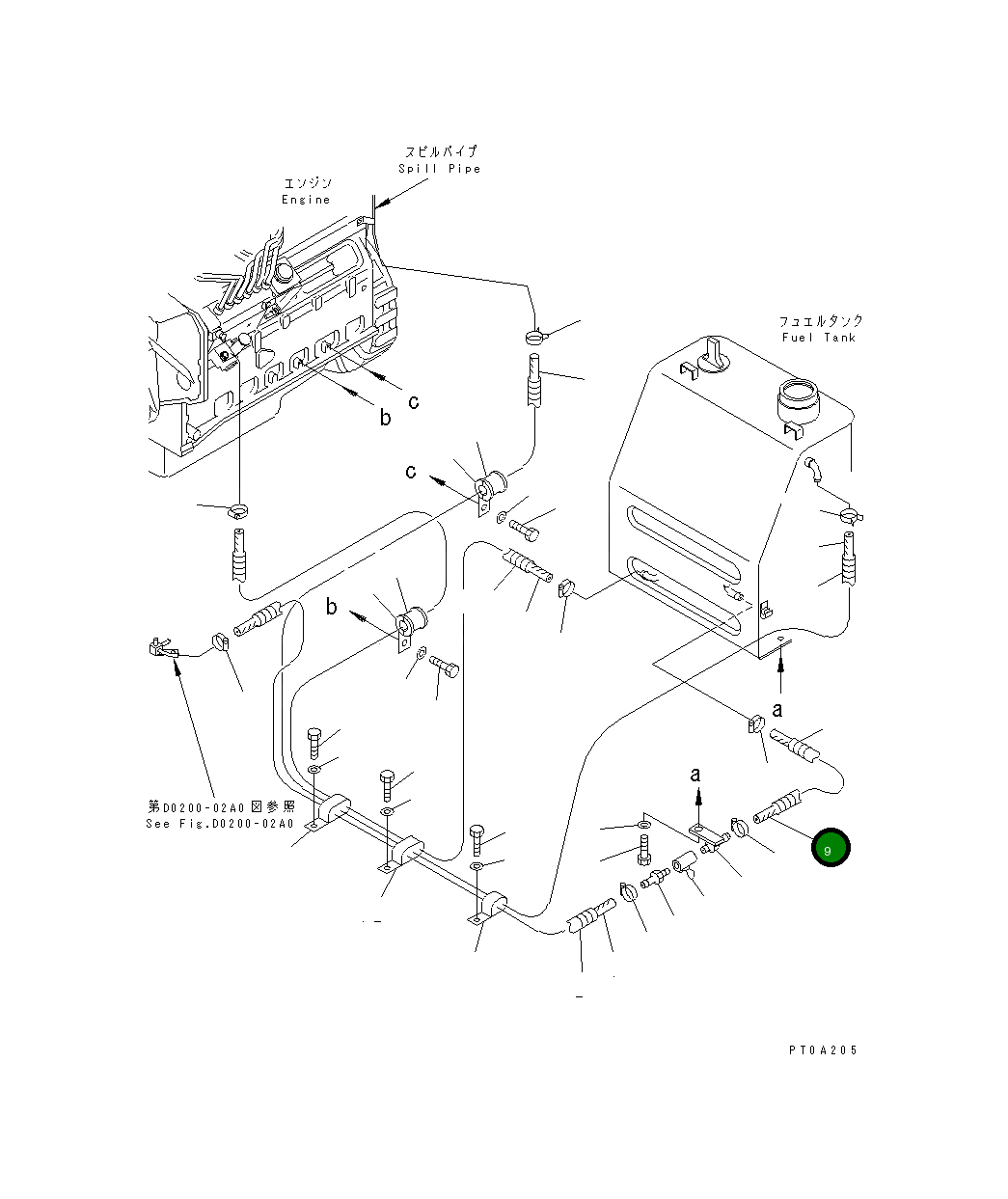 Шланг 07288-21004 Komatsu