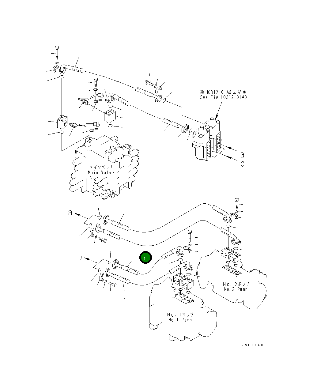 Шланг 07084-01A06 Komatsu