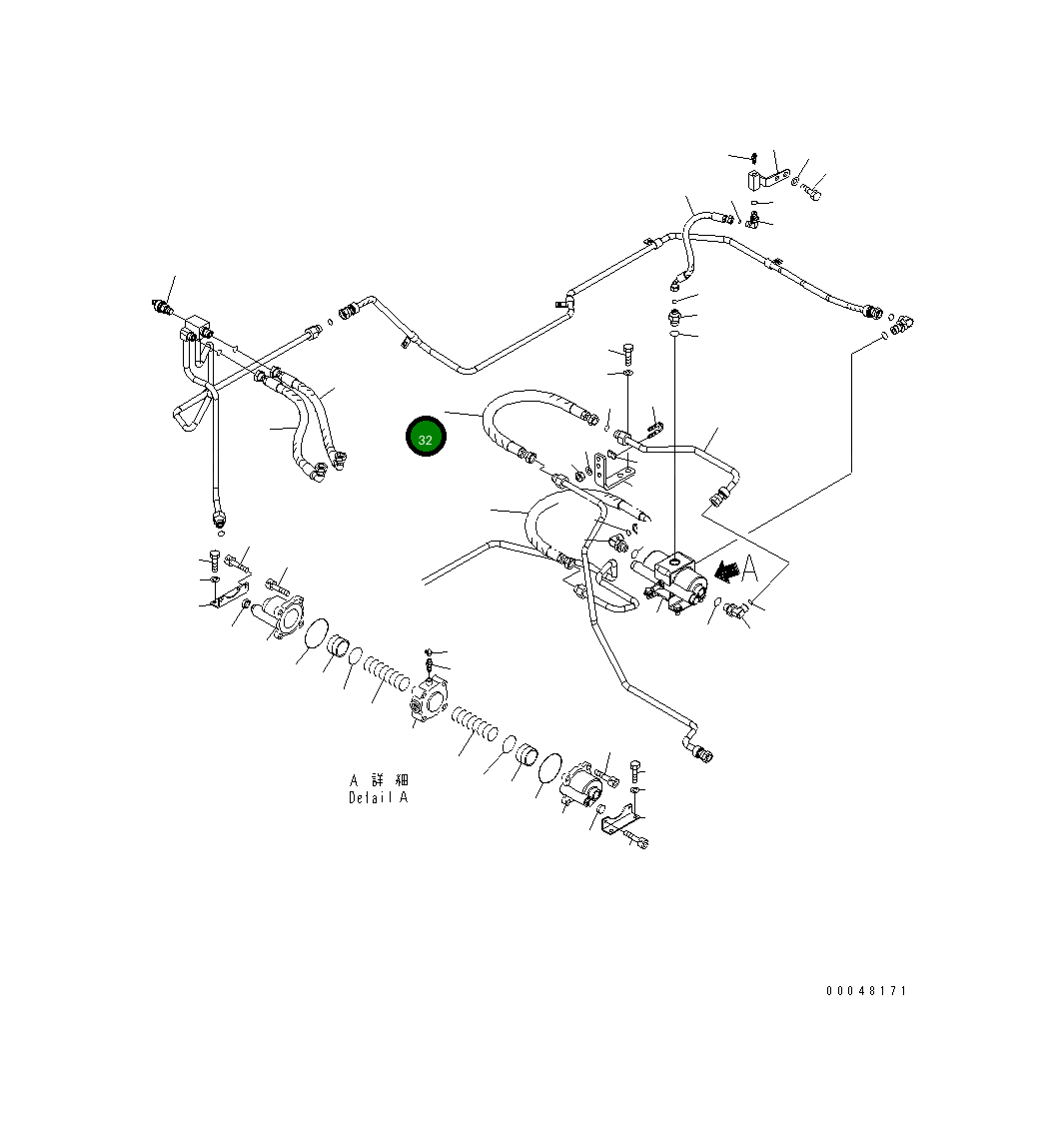 Шланг 02753-20406 Komatsu