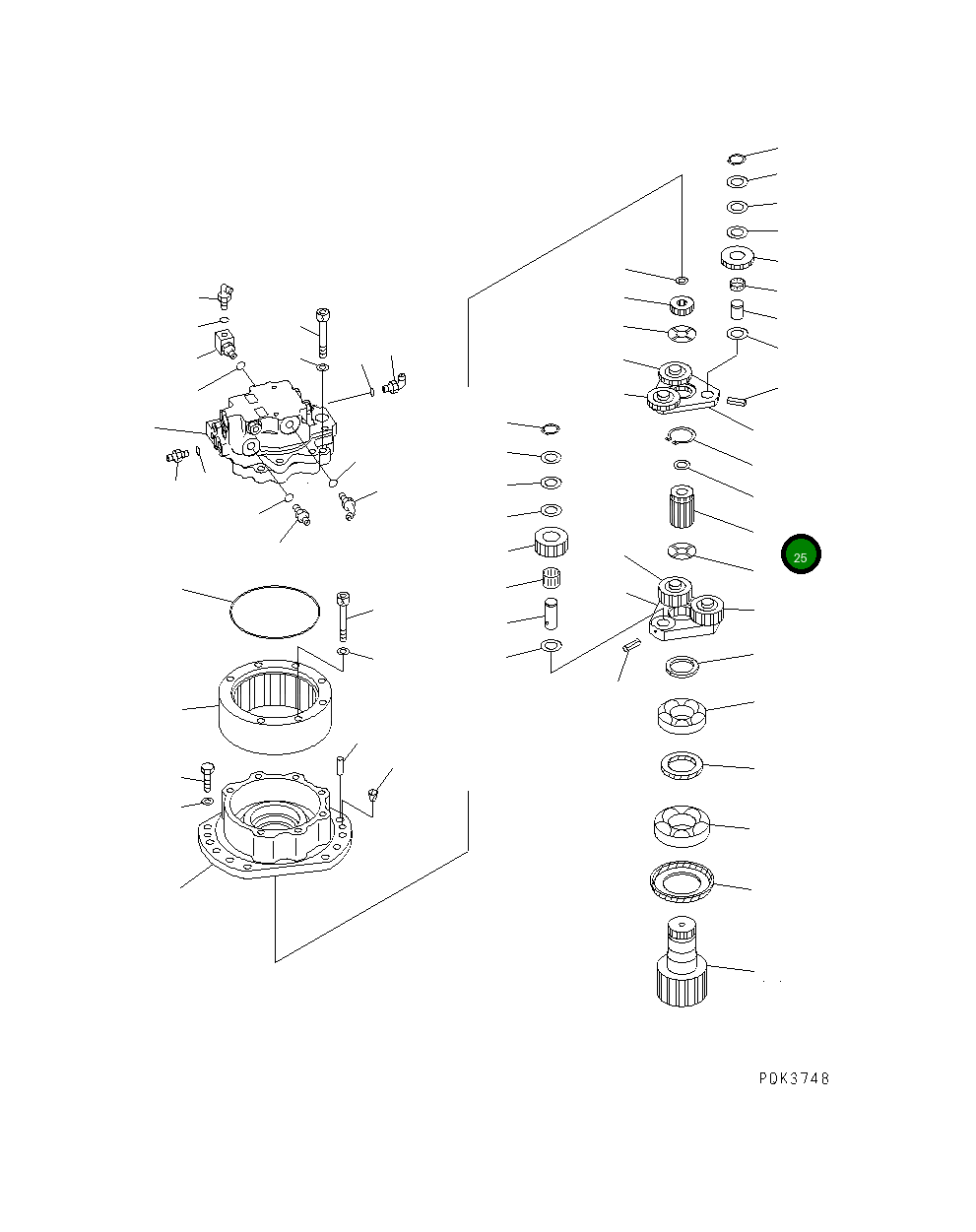 Шестерня 20T-26-81130 Komatsu