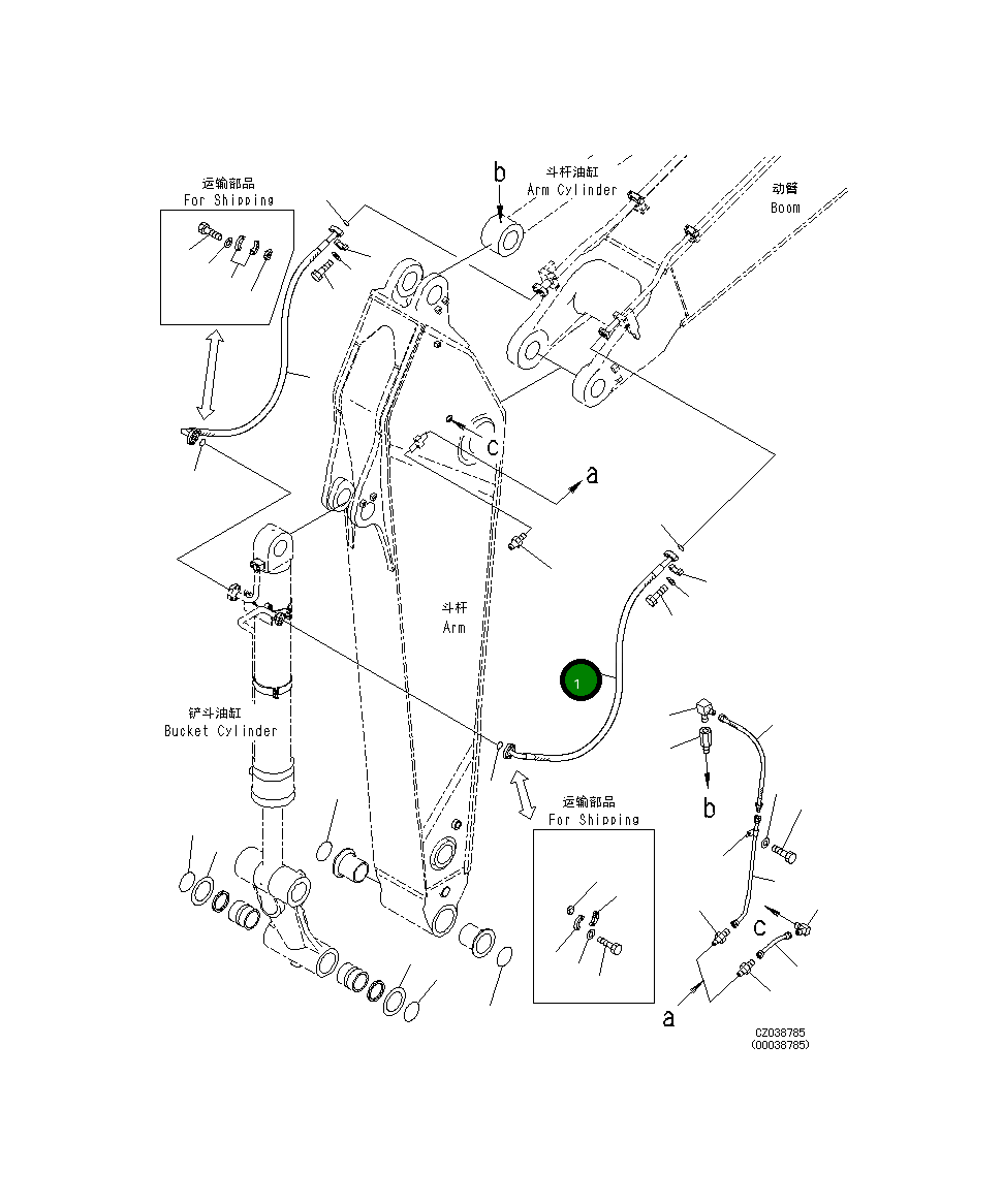 Шланг 07084-21A19 Komatsu