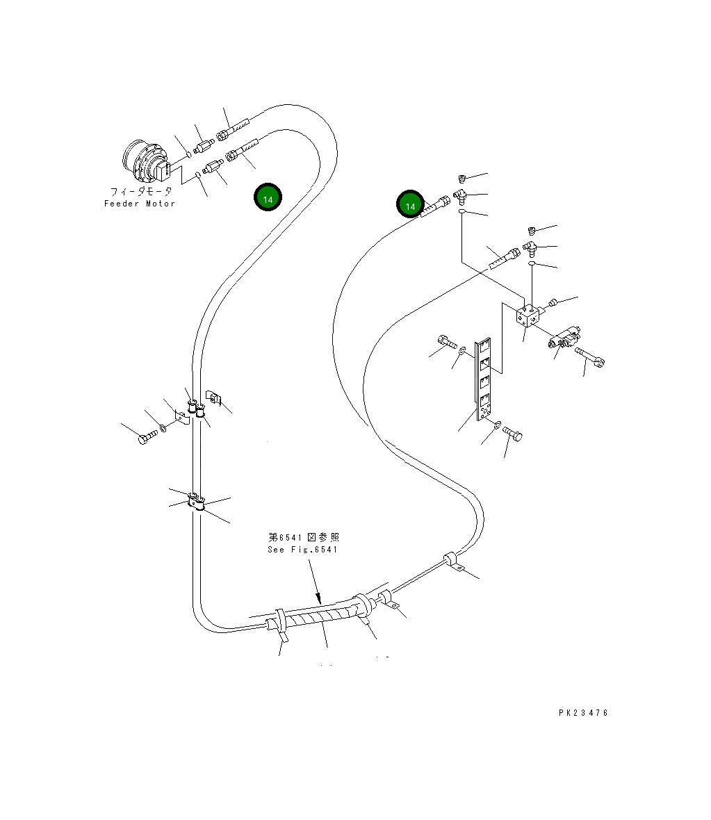 Шланг 07108-20341 Komatsu