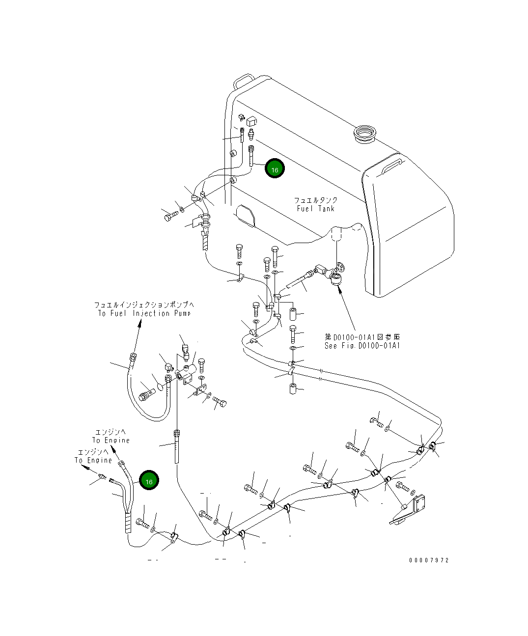 Шланг 07102-30352 Komatsu