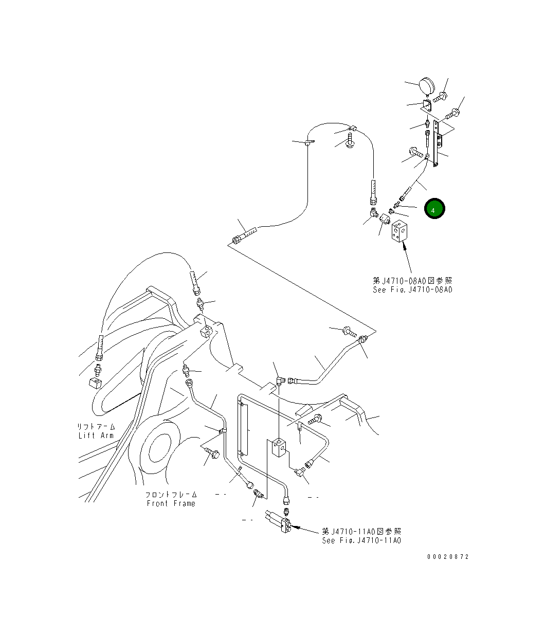 Шланг 07086-00206 Komatsu