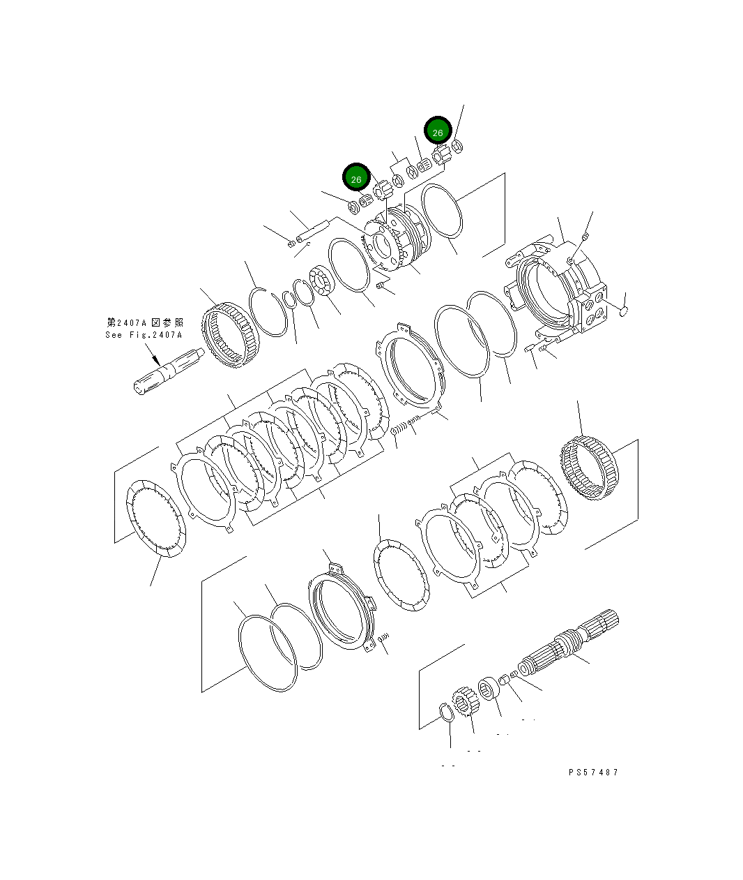 Шестерня 22W-15-22421 Komatsu