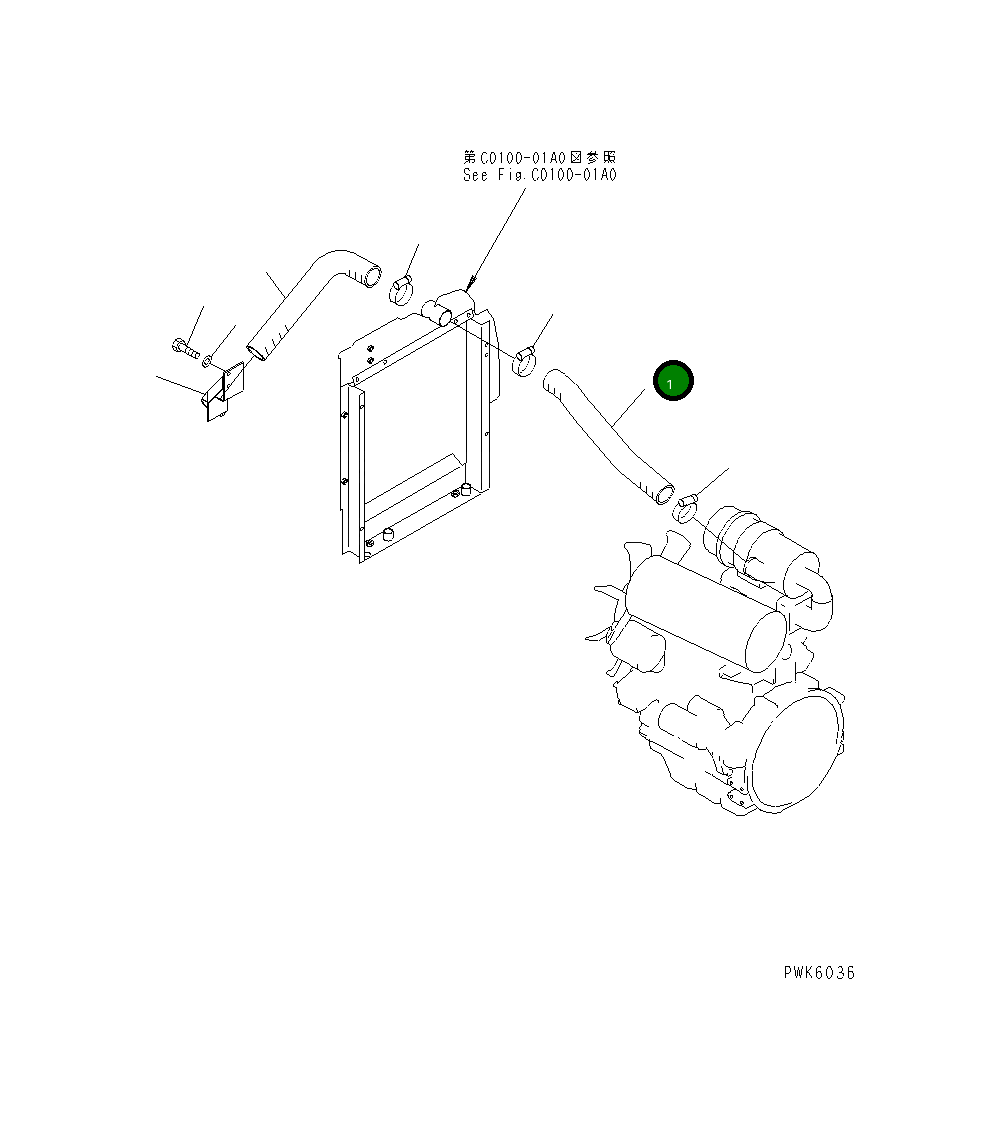 Шланг 20T-01-81430 Komatsu