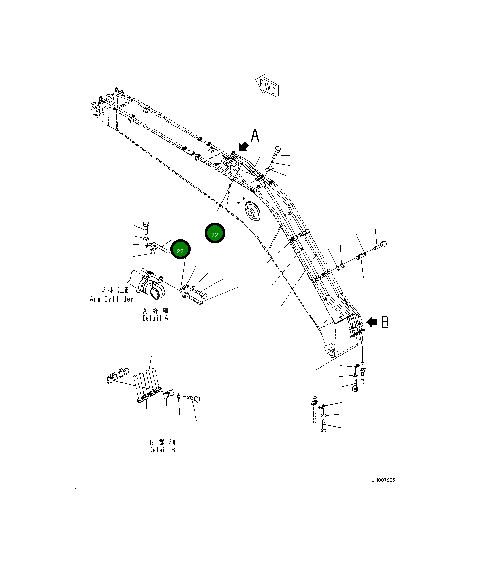 Шланг 20Y-62-53750 Komatsu