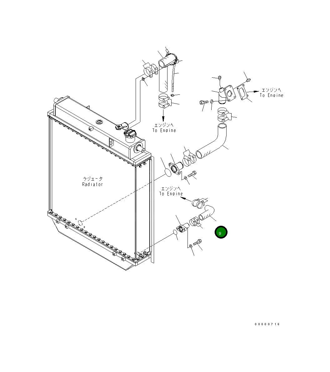 Шланг 154-03-71280 Komatsu