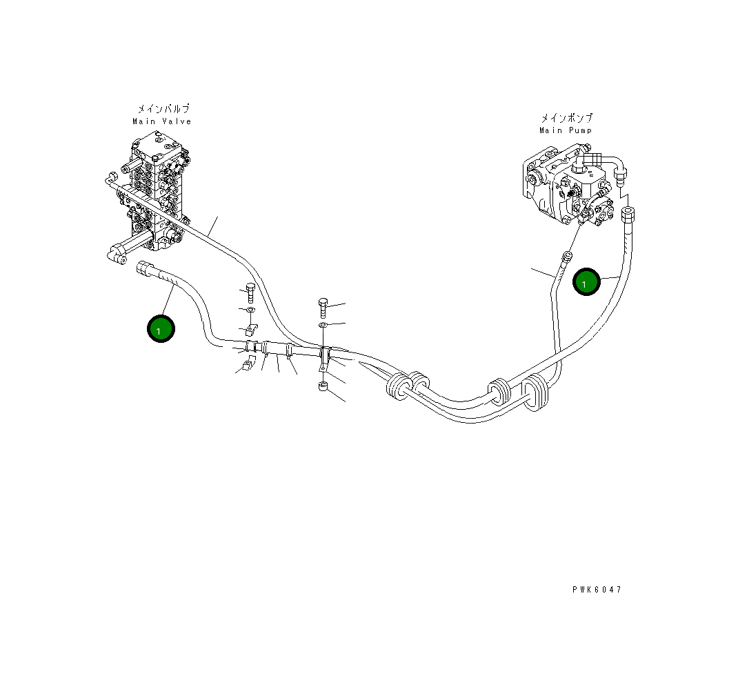 Шланг 07086-00618 Komatsu