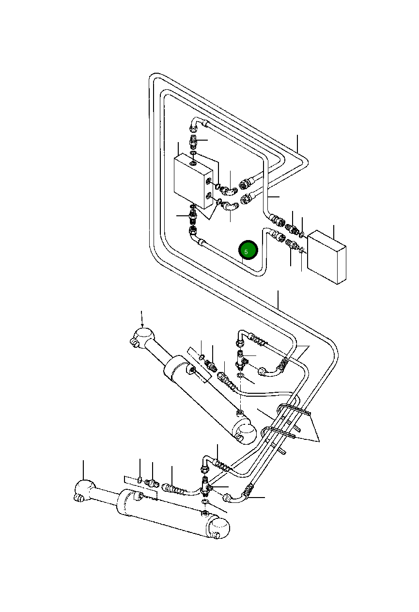 Шланг 1253 057 H1 Komatsu