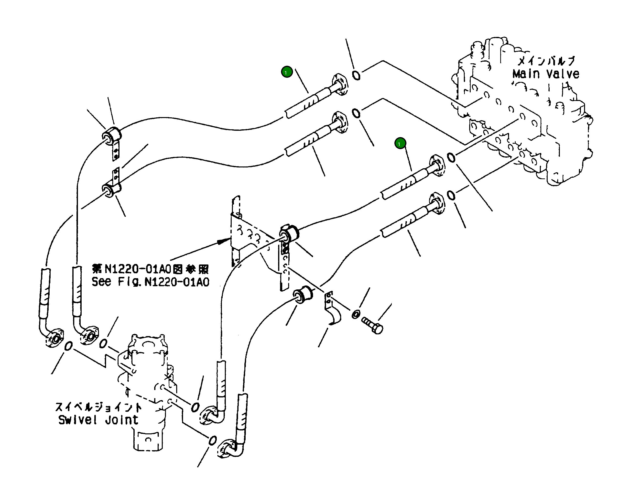Шланг 20Y-62-21312 Komatsu