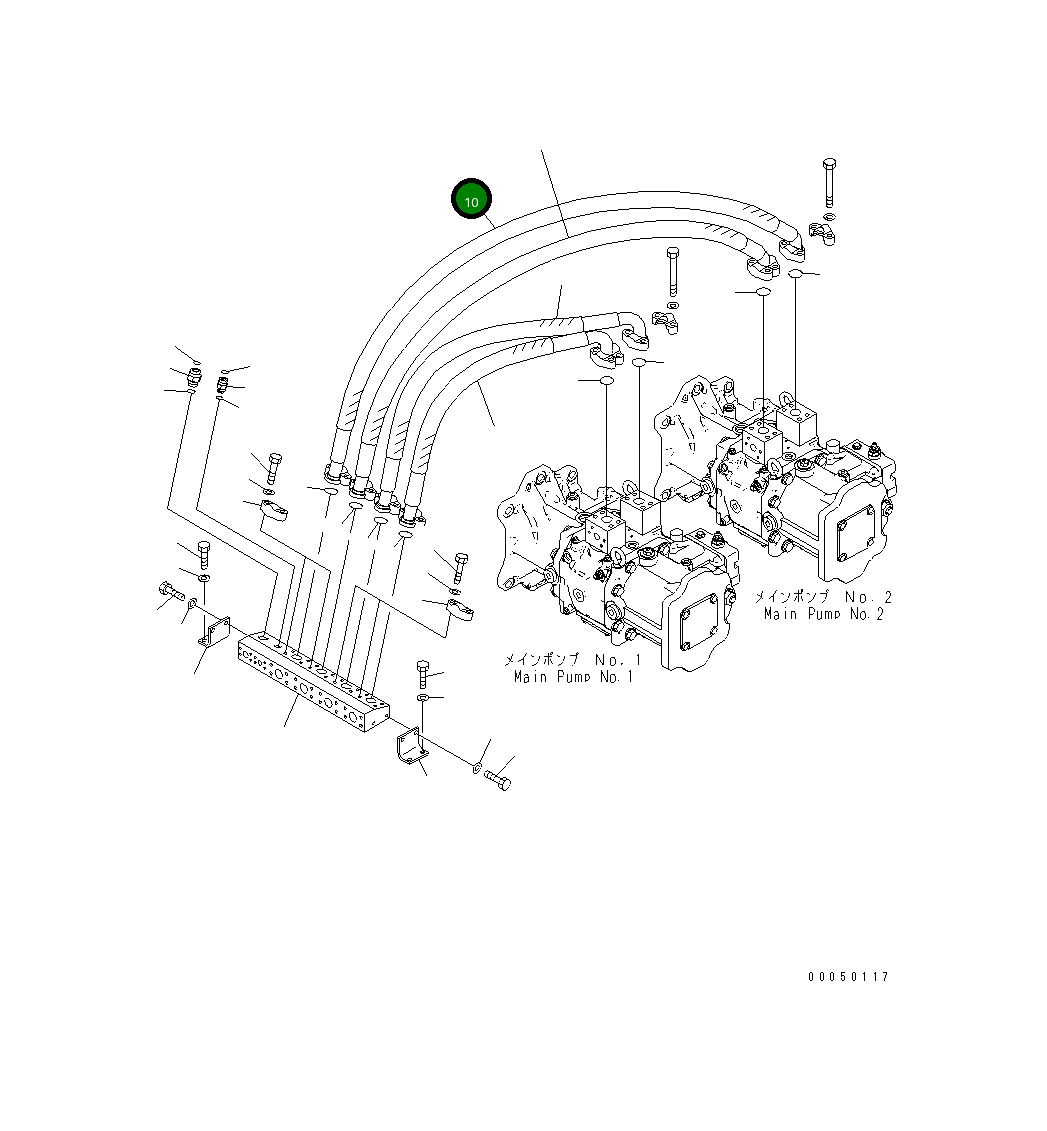 Шланг 21T-64-32840 Komatsu