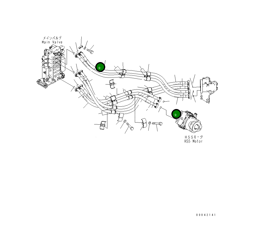 Шланг 17A-61-41352 Komatsu