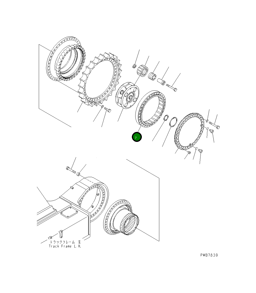Шестерня 21N-27-31130 Komatsu