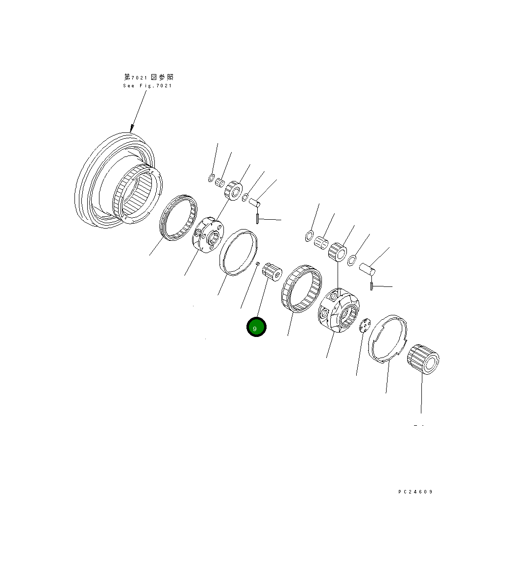 Шестерня 209-27-71141 Komatsu