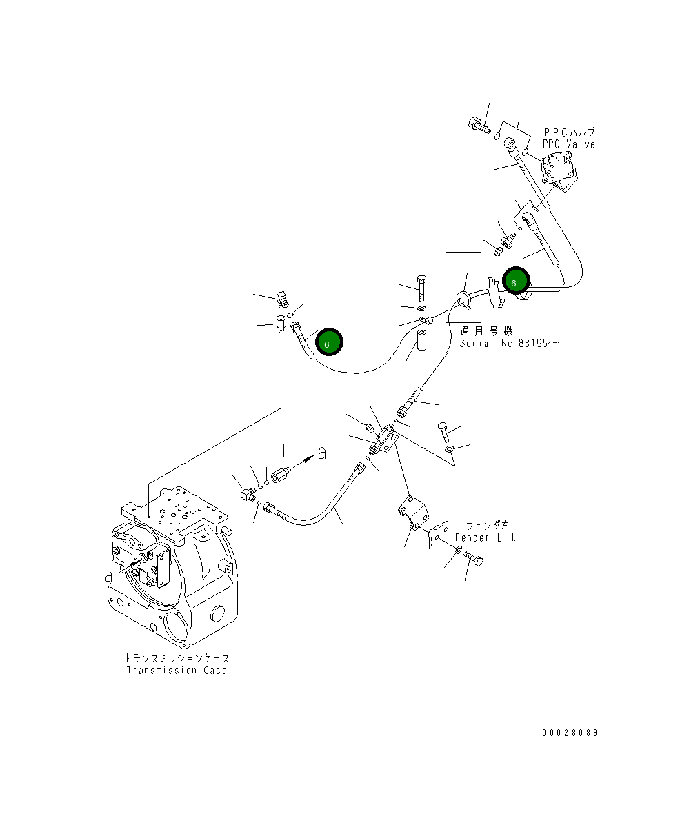 Шланг 104-40-58620 Komatsu