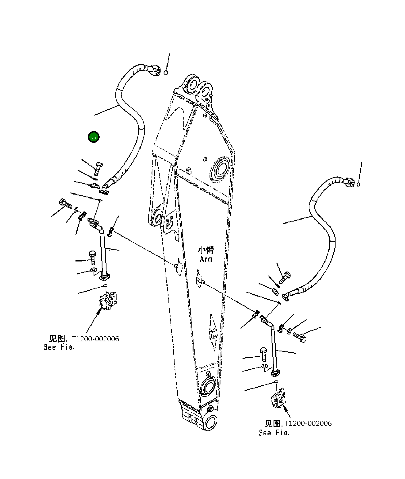 Шланг 07097-21422 Komatsu