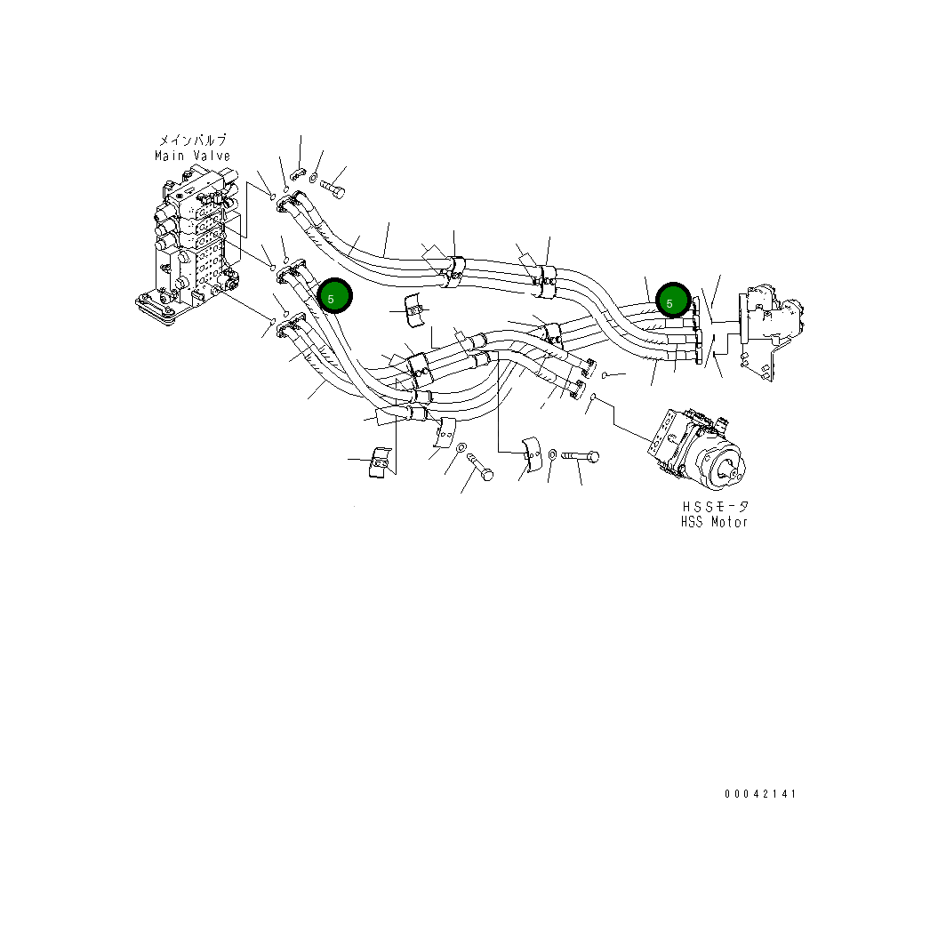 Шланг 17A-61-41291 Komatsu