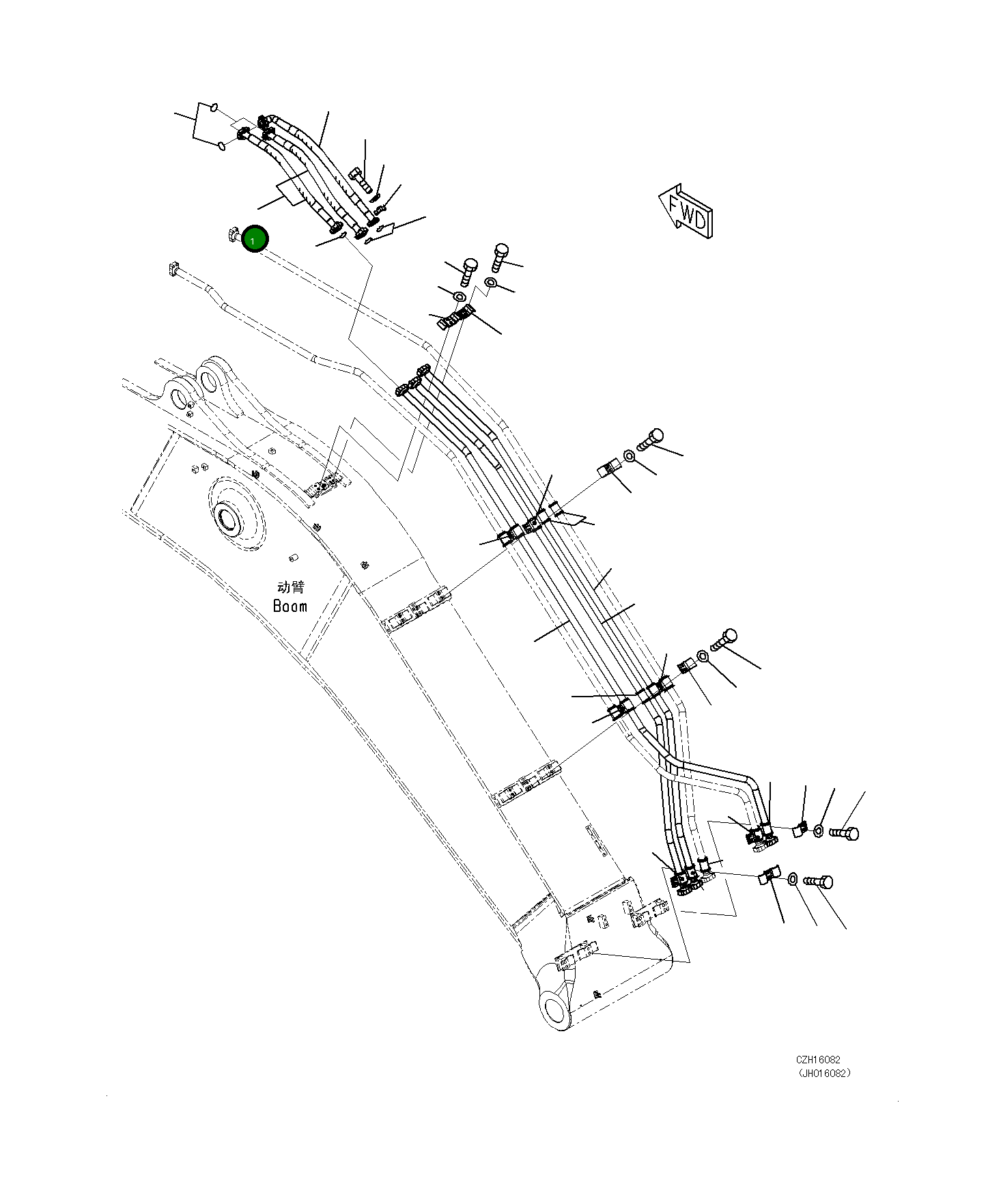 Шланг 208-62-76980 Komatsu
