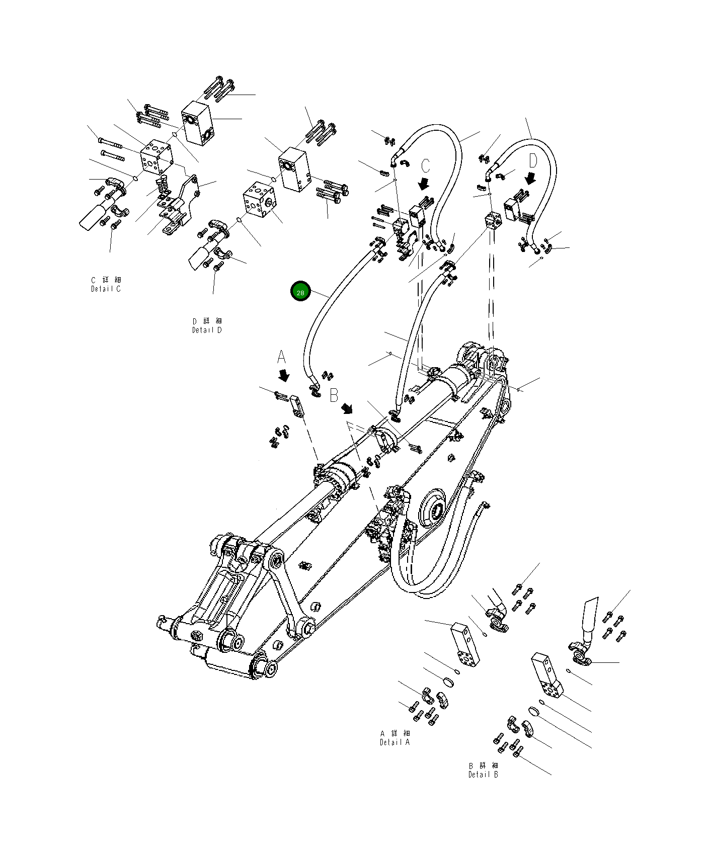 Шланг 07084-20613 Komatsu