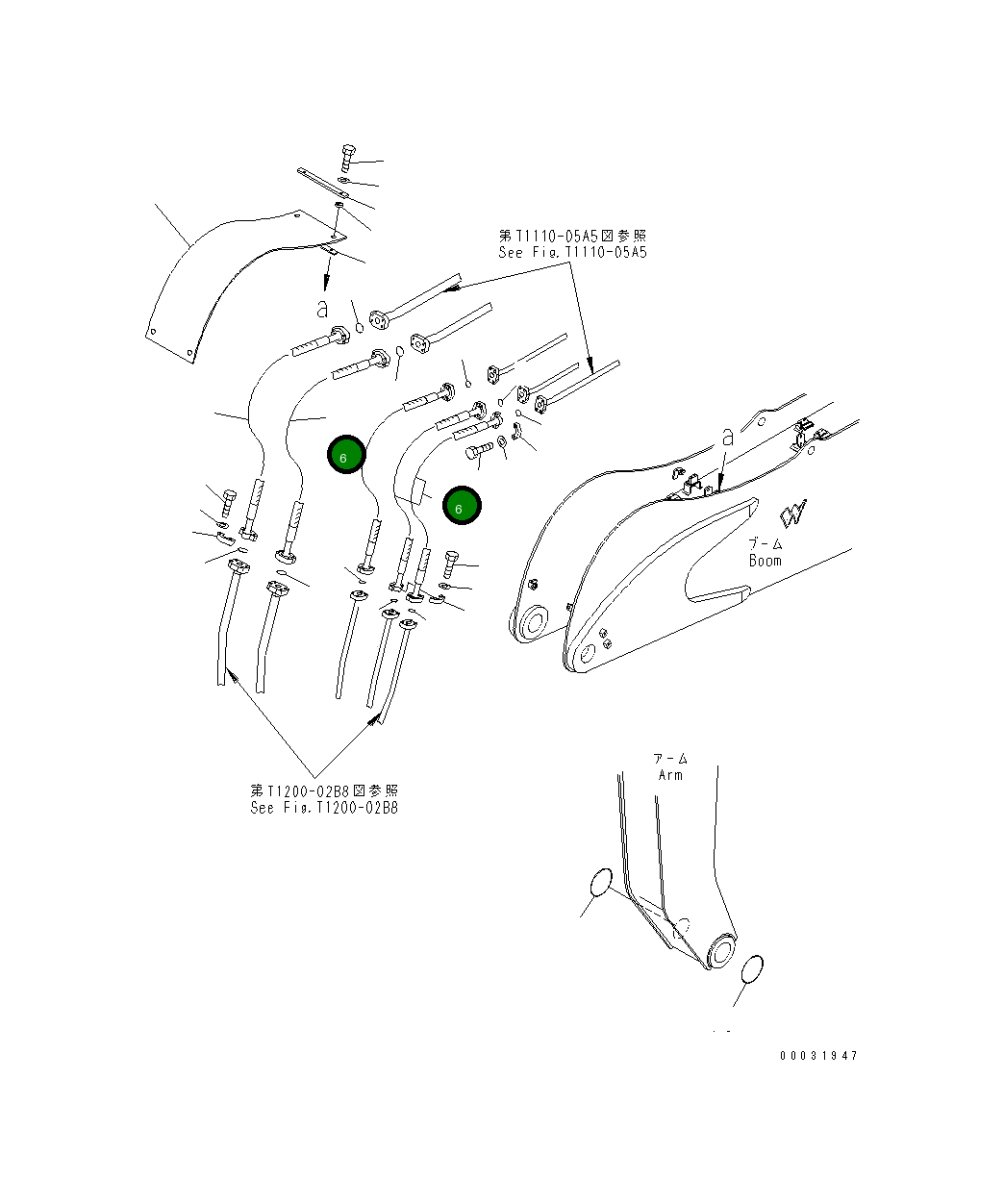 Шланг 07085-40613 Komatsu