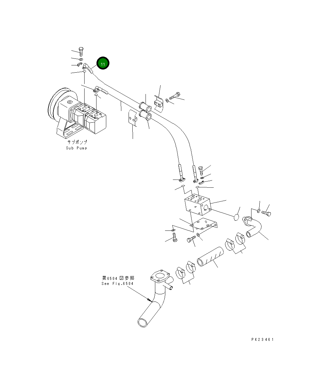 Шланг 07298-01012 Komatsu