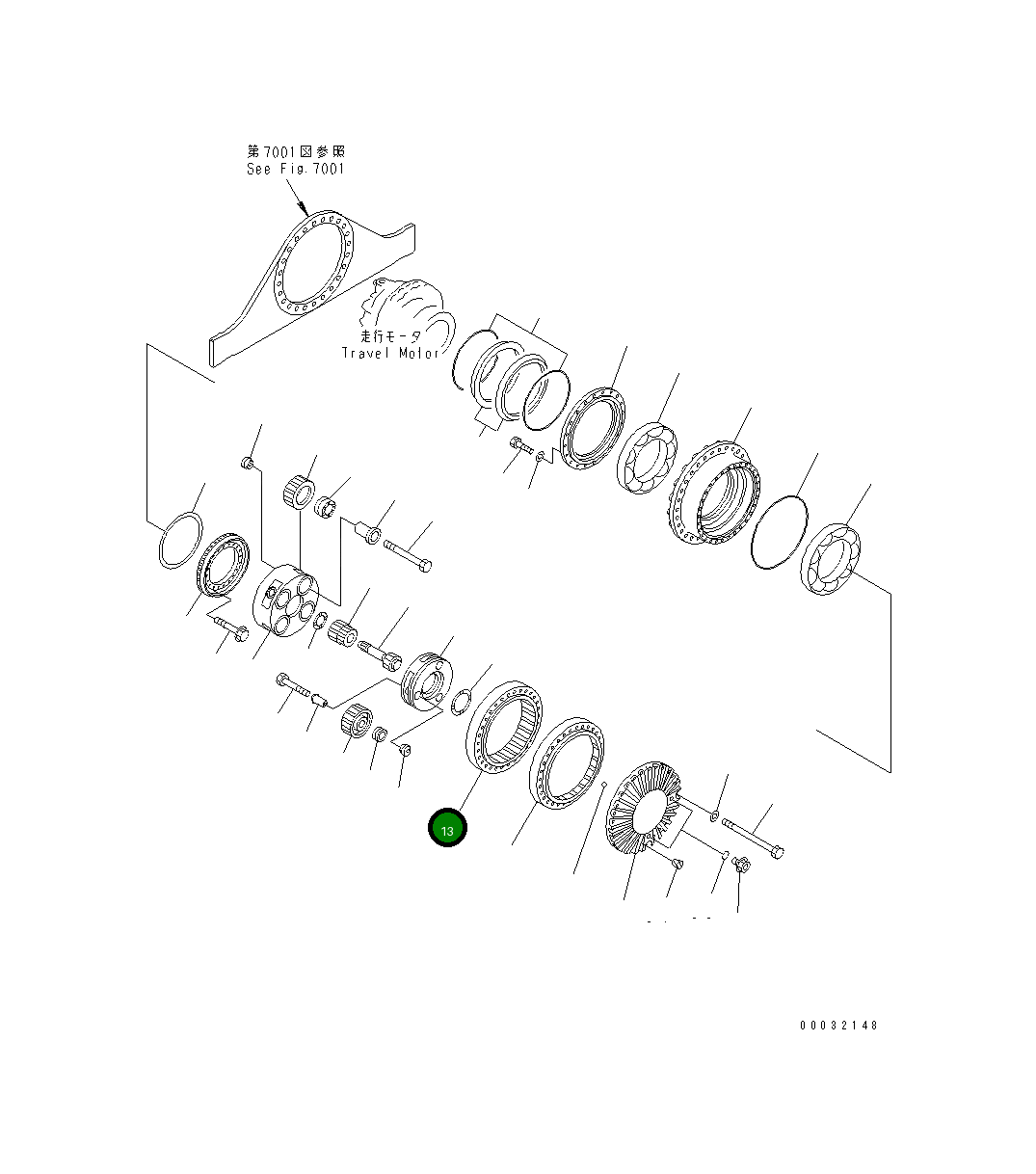 Шестерня 208-27-52150 Komatsu