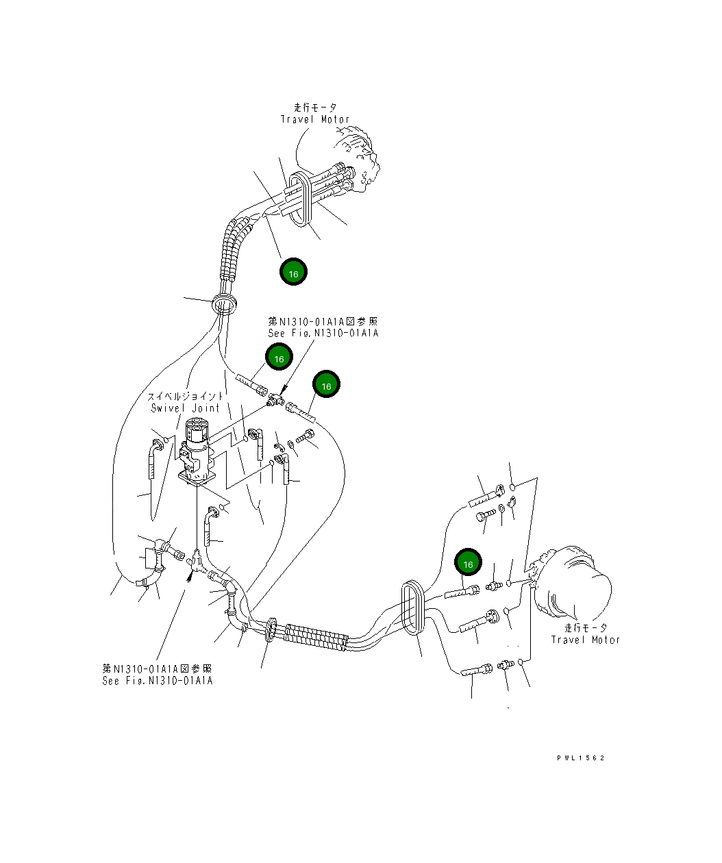 Шланг 07102-30327 Komatsu
