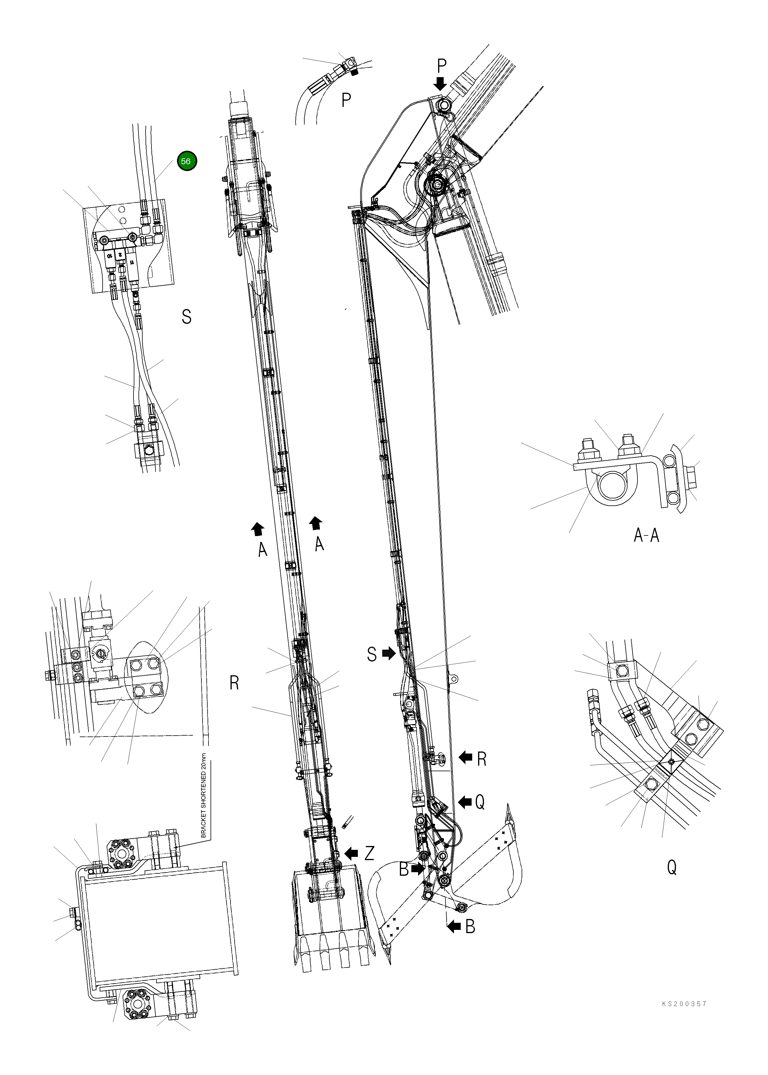 Шланг 206-70-KB710 Komatsu