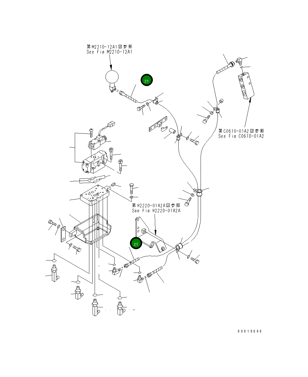 Шланг 17A-61-21390 Komatsu