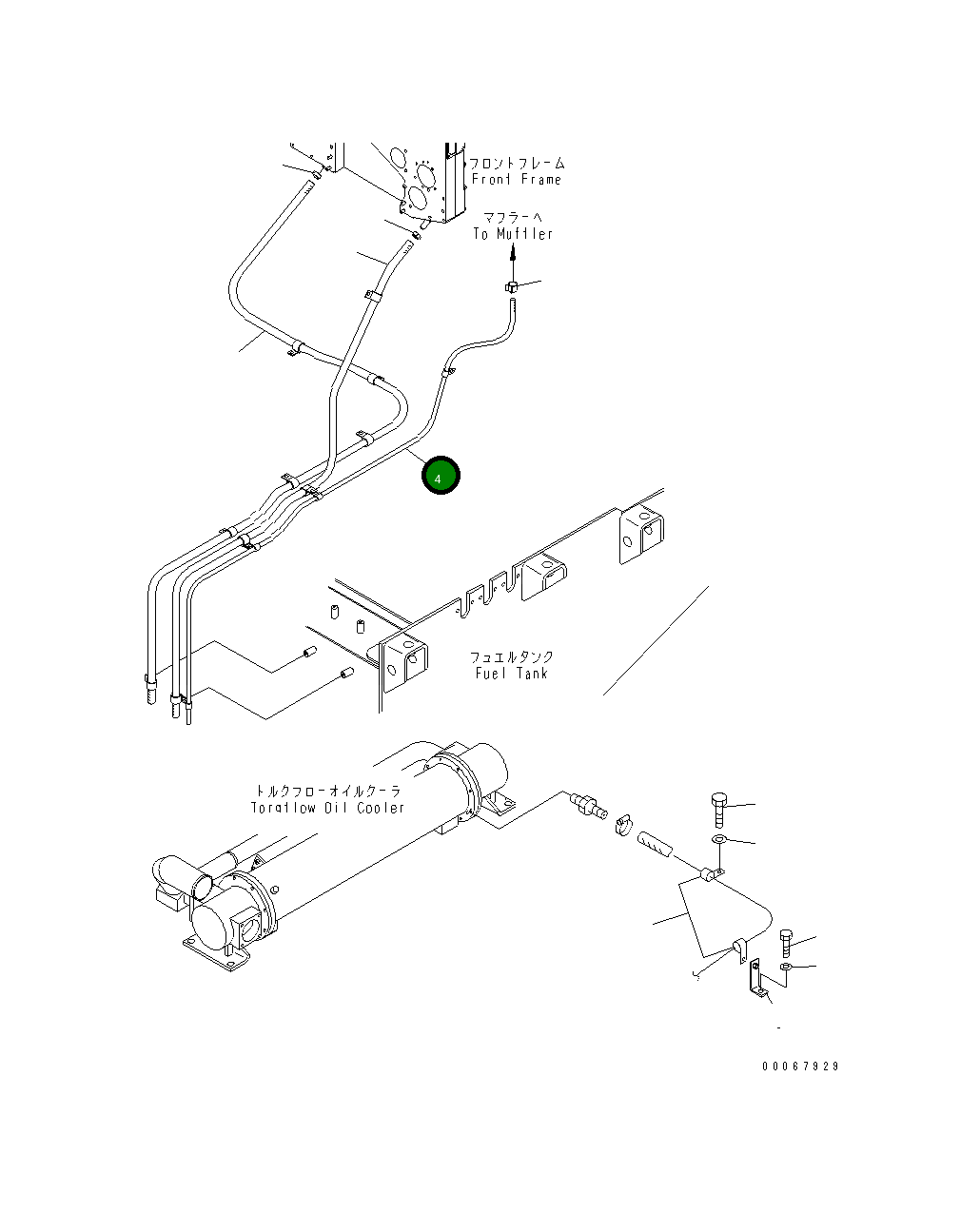 Шланг 07287-01017 Komatsu