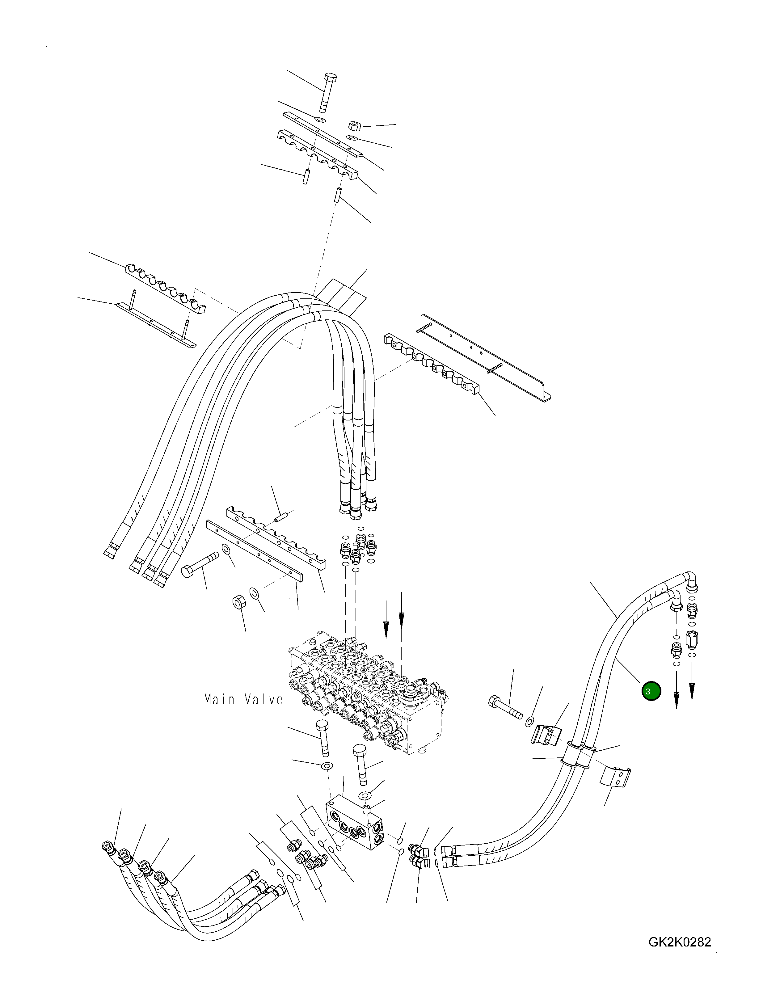 Шланг 20J-62-11620 Komatsu