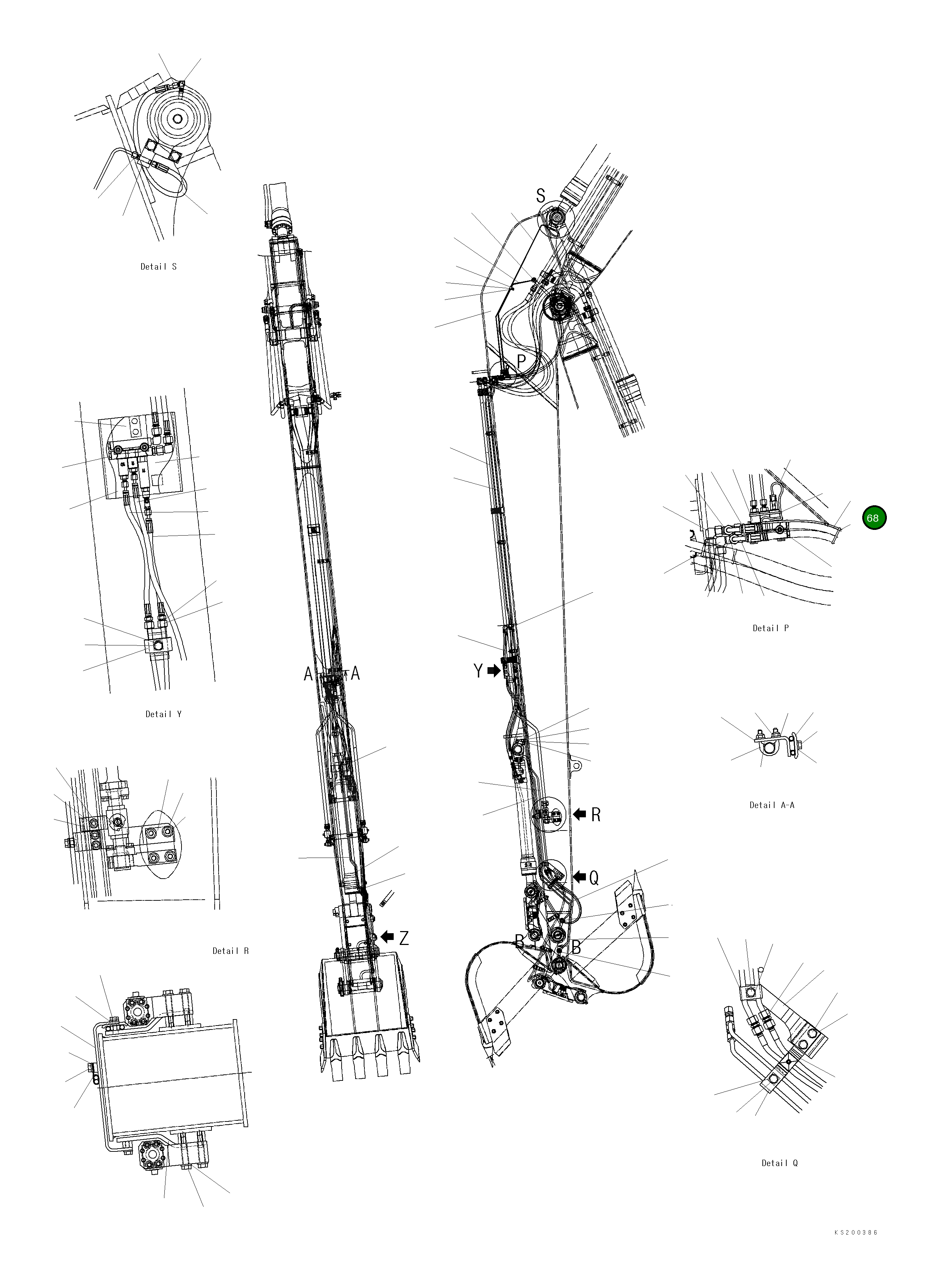 Шланг 206-70-KB650 Komatsu