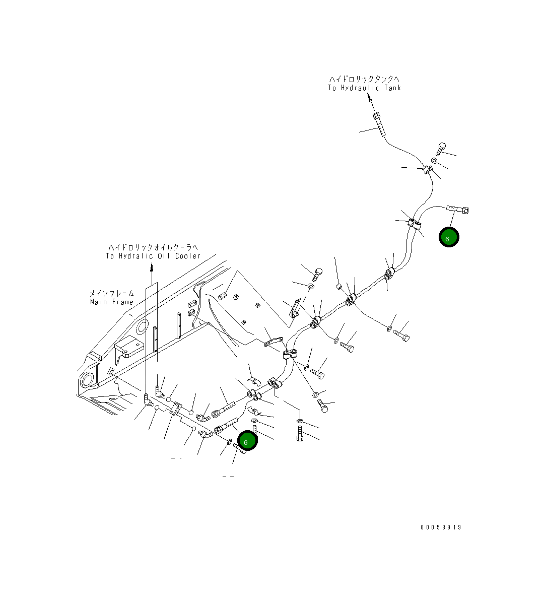 Шланг 07621-00538 Komatsu