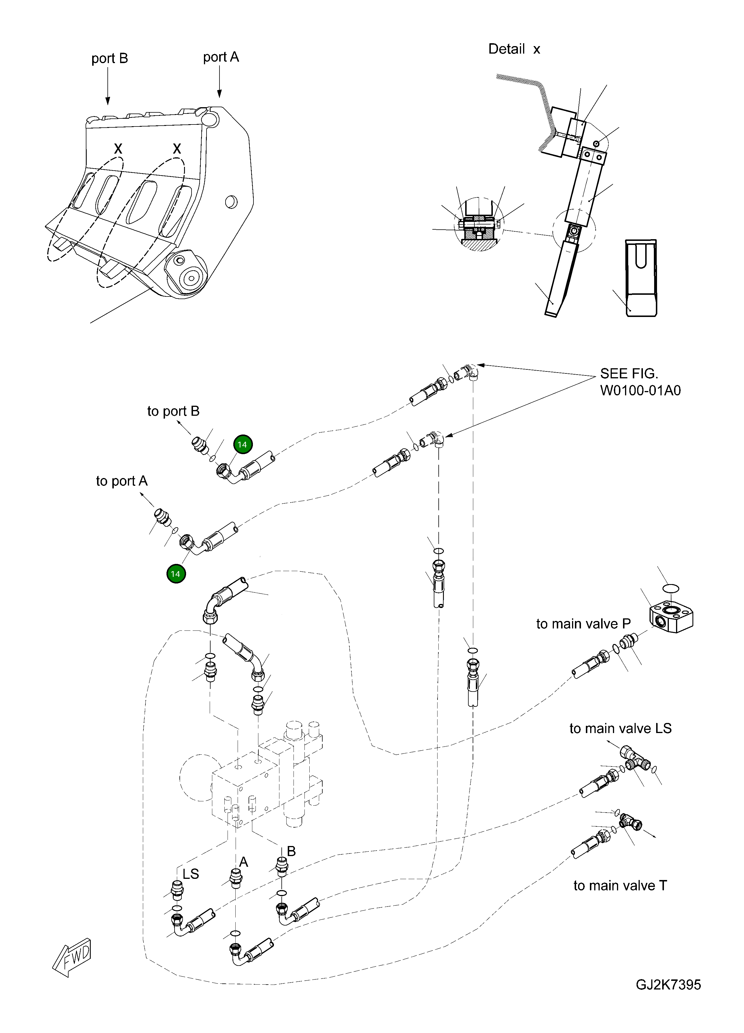 Шланг 02758-00443 Komatsu