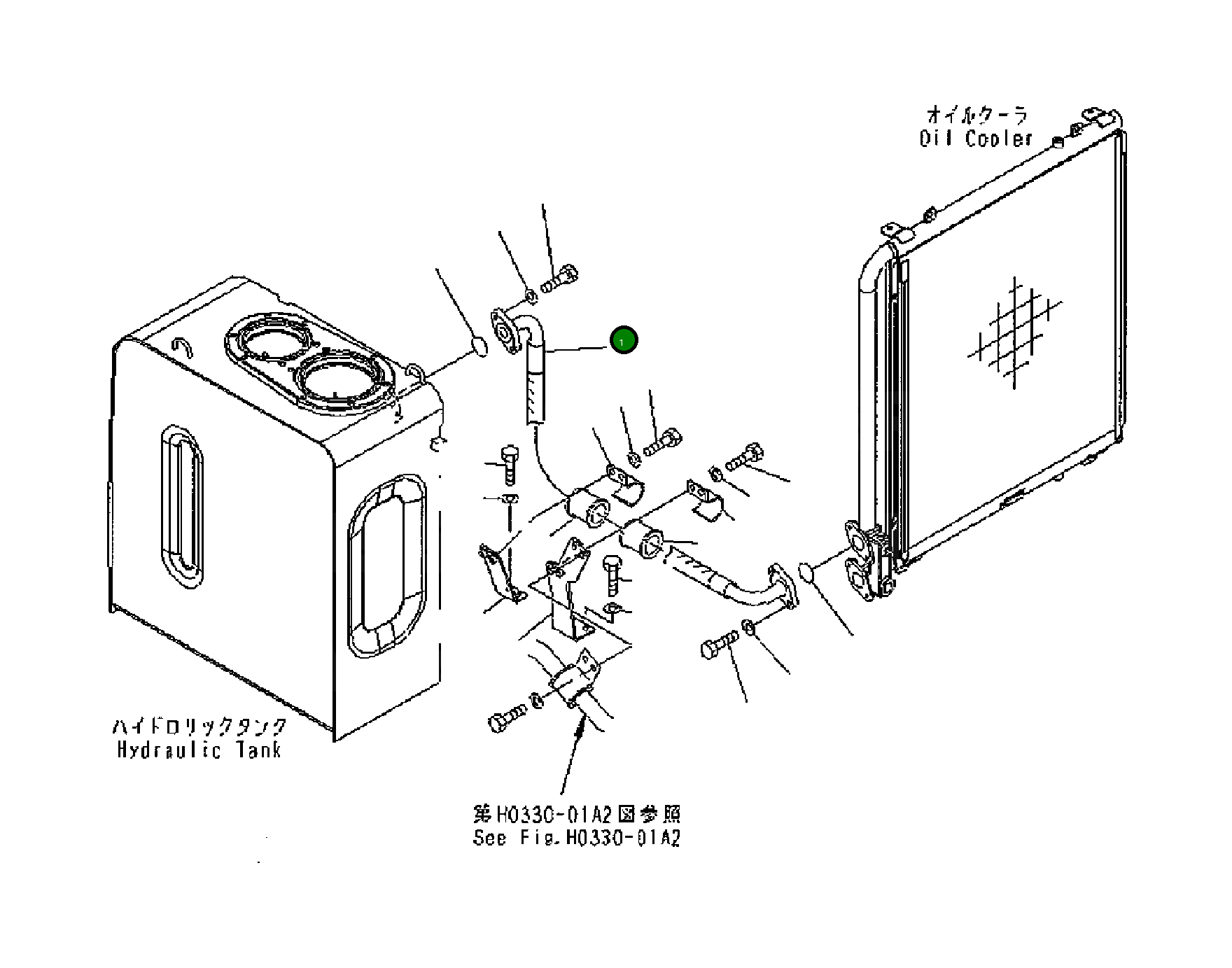 Шланг 20Y-62-44450 Komatsu