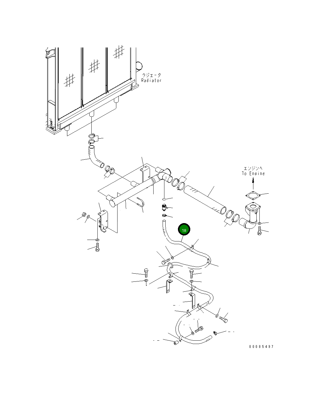 Шланг 07261-22639 Komatsu