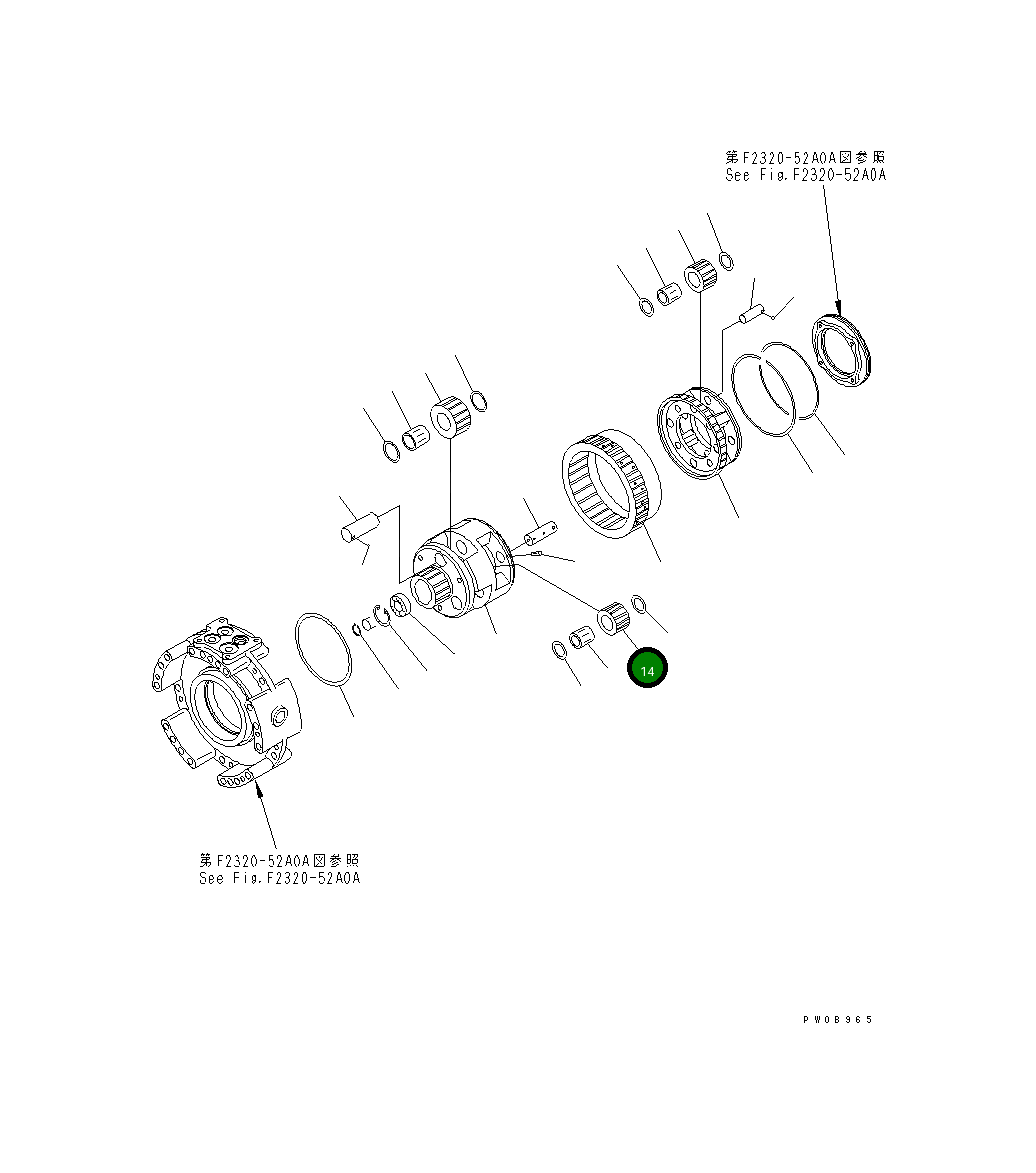 Шестерня 14X-15-22440 Komatsu