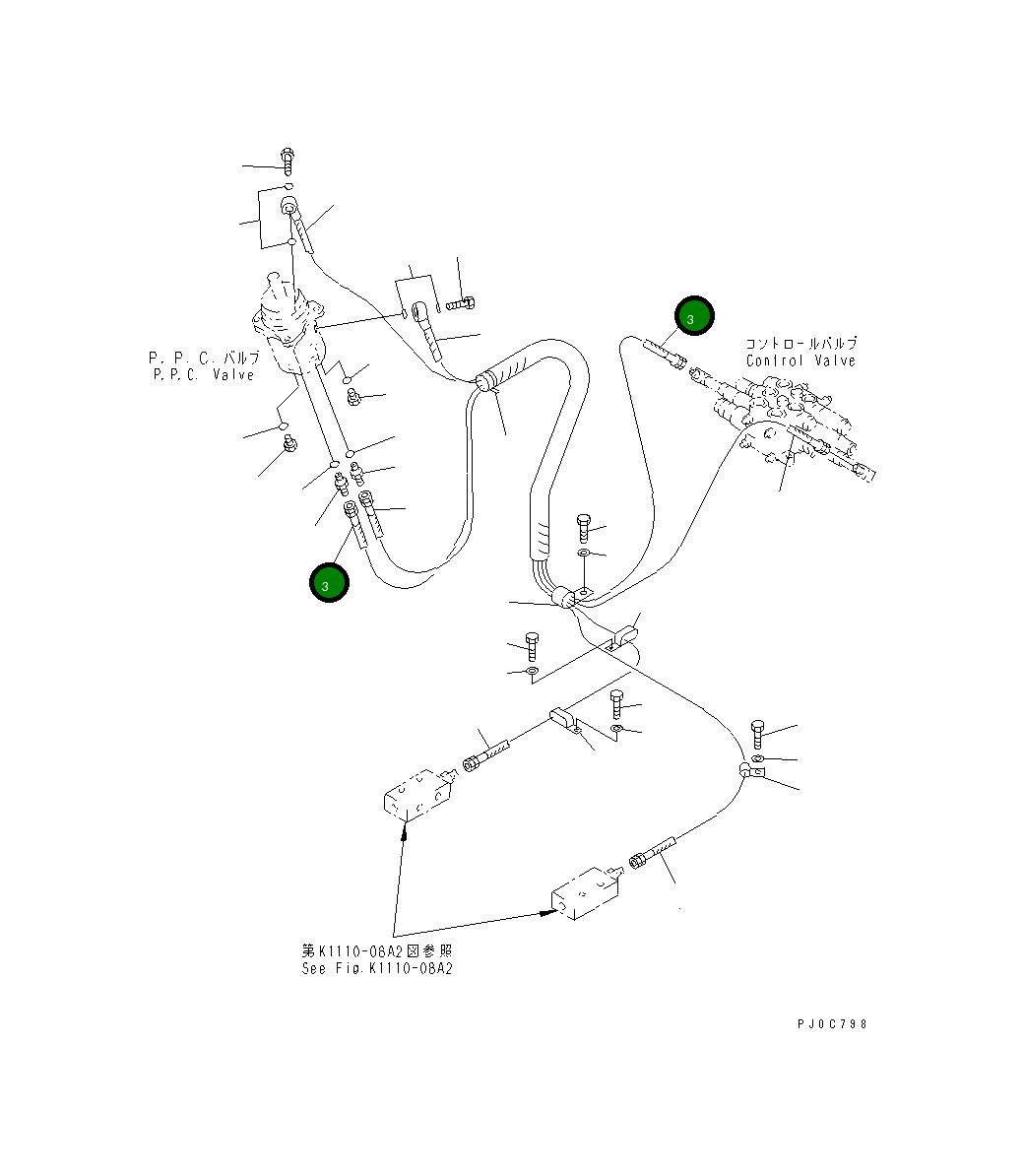 Шланг 07184-00222 Komatsu