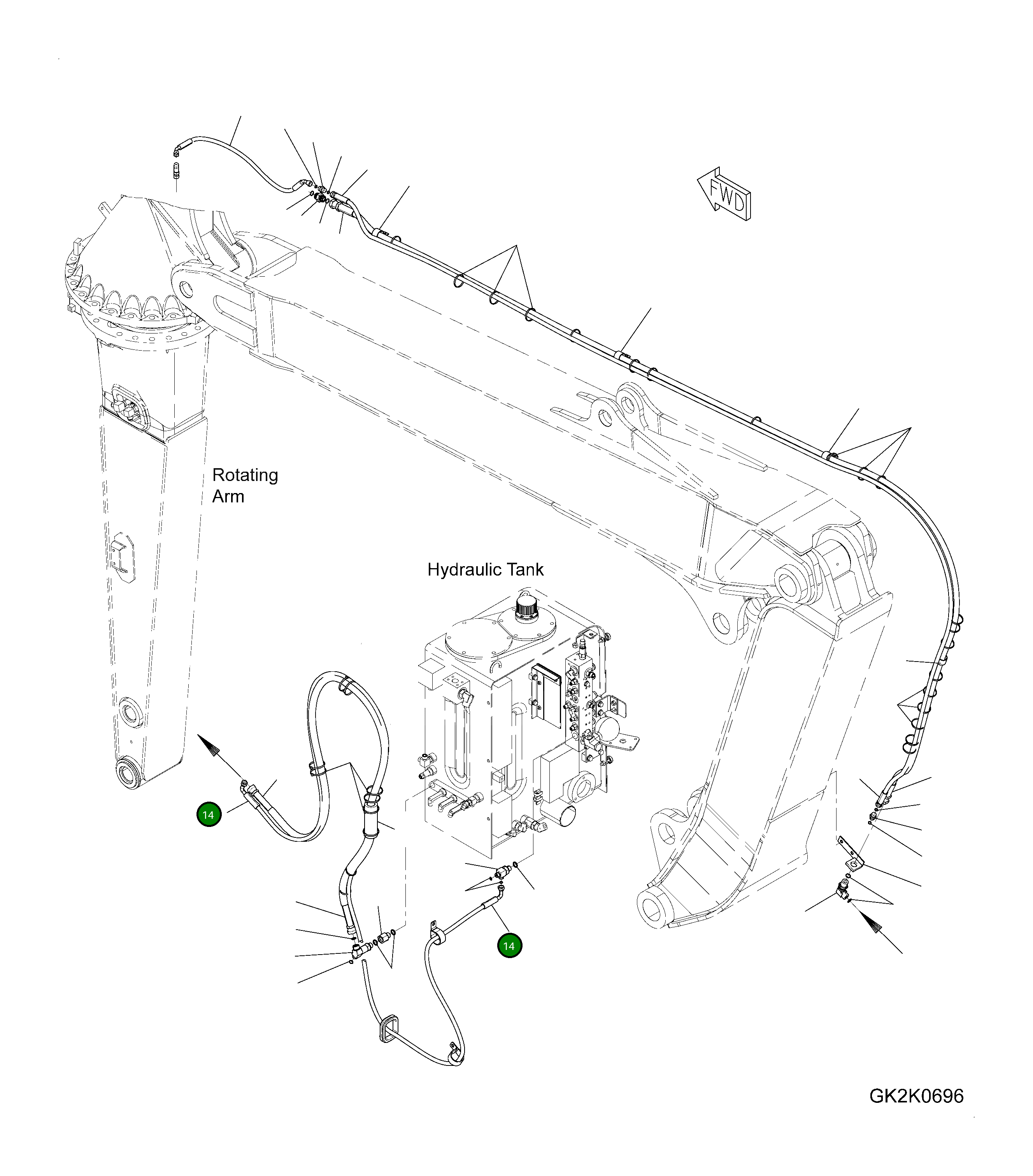 Шланг 20G-966-3510 Komatsu