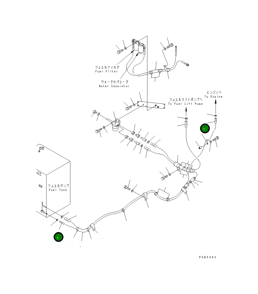 Шланг 07288-00828 Komatsu