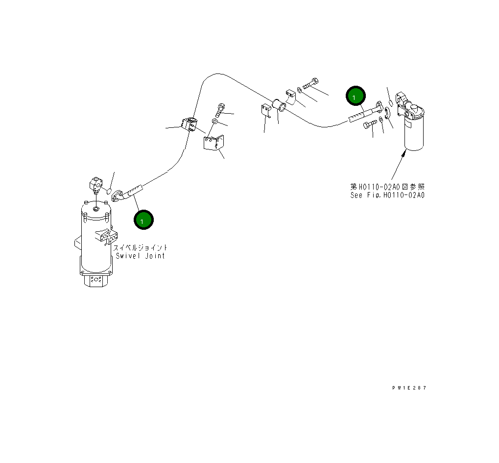 Шланг 07297-41223 Komatsu