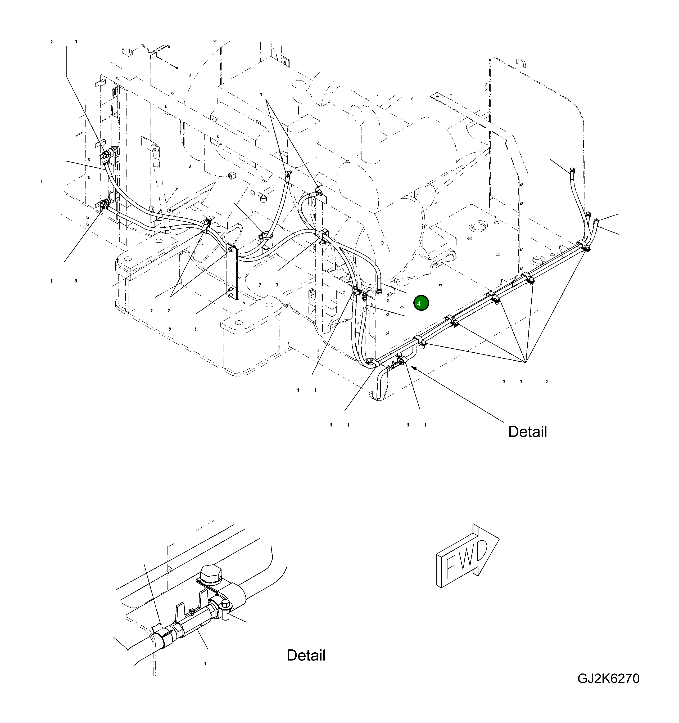 Шланг 20J-04-11210 Komatsu
